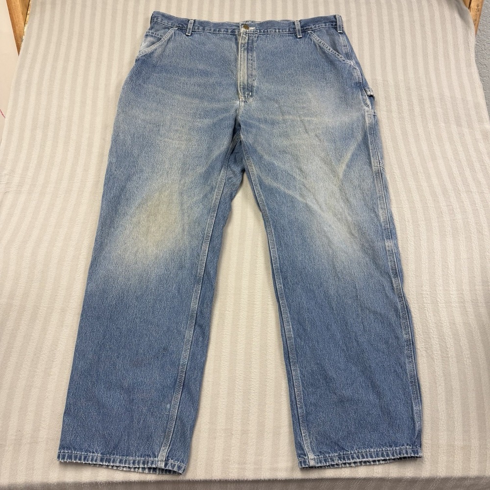 Carhartt B13-DST Loose Original Fit Carpenter Jeans Mens 42x32 Blue Denim Work